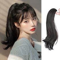 High Horsetail Wig Emulation Hair Braid Hair Long Hair Grip Clip Natural Mesh Red Micro-Roll Large Wave Invisible Mark-Free Simulation