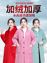 Hood dressing woman Garnter thickened long section new lengthened clip cotton long sleeve anti-chill cotton padded lady Anti-fouling down jacket