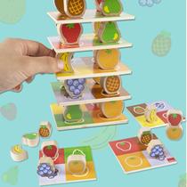 Toy children's simulation girl's house fruit stacks and puzzle blocks parent-child game kitchen set high