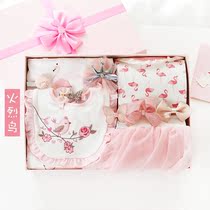 Newborn Baby Clothes Kit Gift Box First Birth 0-3 Months Female Baby Full Moon Gift Spring Summer Flaminless