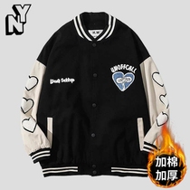 NY American-style embroidery baseball suit coat men's autumn leisure and loose high streets with cotton and thick couple cotton clothes