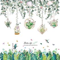 Living room stickers bedroom walls decorated painting TV background wallpaper wallpaper self-adhesive cloaking and cave artifact