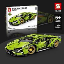 Building Blocks Toy Sports Car Car Difficulty Racing Model High Boy 12 Intelligence Gift Lamborghini 6