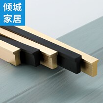 cabinet door handle black modern minimalist cabinet drawers cupboard Nordic style gold lengthened wardrobe door handle light lavish