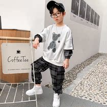 The new 2022 boy autumn outfit with pure cotton guard suit and the big boy's clothes are cool and handsome spring and autumn children's clothing