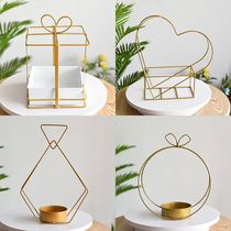 Flower frame fitting iron iron handgift box iron flower frame heart shape metal basket decoration products suspended