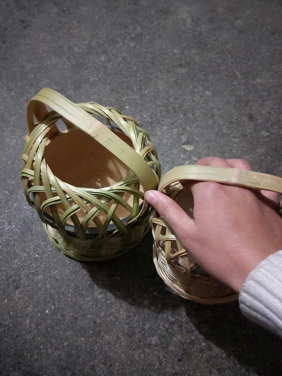 竹编烤火笼广西火笼纯手工取暖怀旧火炉冬季烘笼子新居结婚用品