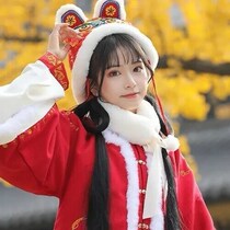 Tiger head hat adult real rabbit fur hat female winter net red tiger hat adult child tiger year adult Chinese New Year New Year hat