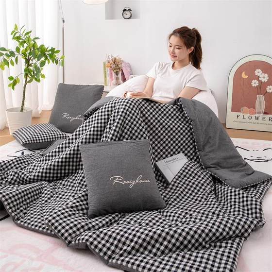 2024 new Class A all-cotton lattice simple dual-purpose office car lunch break sofa cushion pocket pillow quilt
2024 new Class A all-cotton lattice simple dual-purpose office car lunch break sofa cushion pocket pillow quilt