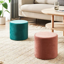 Small stool household simple modern childrens sofa stool net red creative round stool living room spare coffee table soft seat low stool