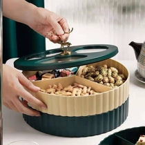Living room fruit plate snacks dried fruit storage box fruit plate multi-layer plastic living room tea table household candy plate melon seed box