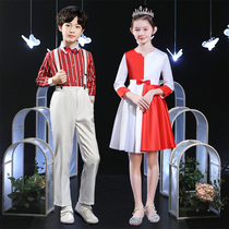 Sing the motherland childrens chorus suit elementary and secondary school students poetry contest performing suit hosting dress graduation suit princess
