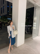 California semi-skirt glossy and elegant satin open half skirt.