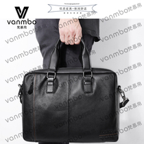 Fashion 100 Hitch Genuine Leather Mens Bag Computer Bag Mens Hand Sloped Satchel Layer Cow Leather Comfort Business Elegant Briefcase