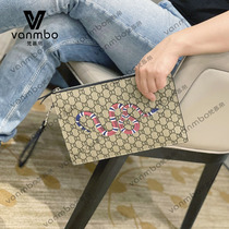 Big Brands Mens Handbags Fashion Genuine Leather Handbags Mens Wallet Casual Women Clips Handbag Hand Envelope Hand Grip Bag Tide Cards