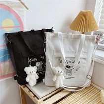 Primary School Students Tutorial Packs Double Shoulder Sails Buns Bag Class Elementary School Students Remedial Hand Bags Carry Book Bags Single Shoulder Sloped Satchel Bag