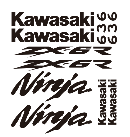 Motorcycle KAWASAKI KAWASAKI ZX6R 636 modified full car decoration sticker pull flower