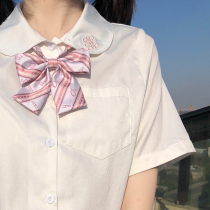 One-foot JK studio summer original spot basic short embroidery Cherry Blossom Ball jacket JK shirt short sleeve female