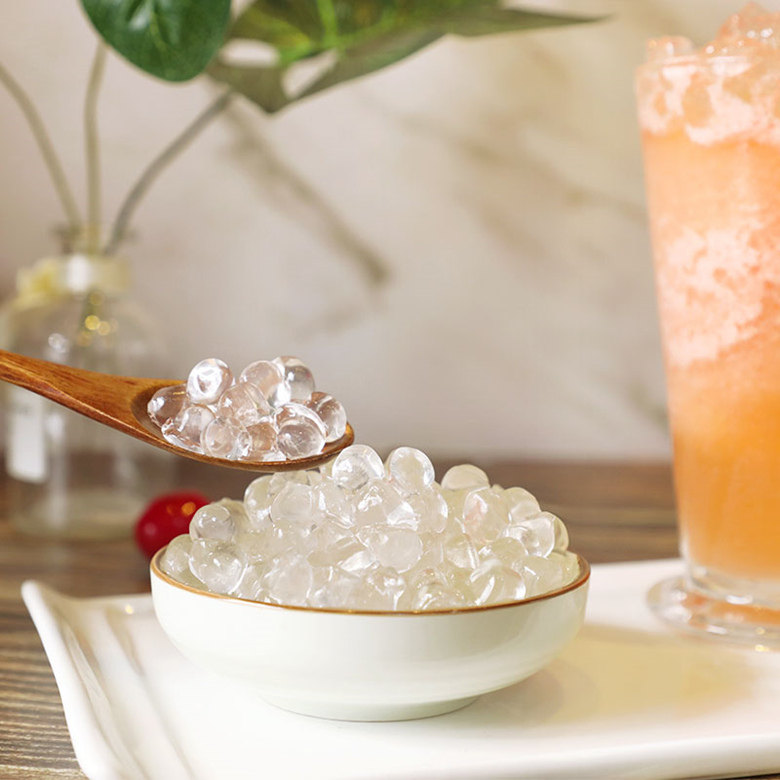 寒天原味甜心晶球寒天球免煮珍珠喜茶连锁店专用脆波波喜茶