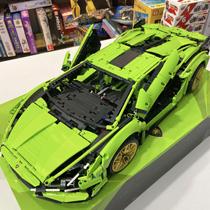 The building block toy assembled the Lamborghini compatible sports car gift boy child difficult Bugadi puzzle