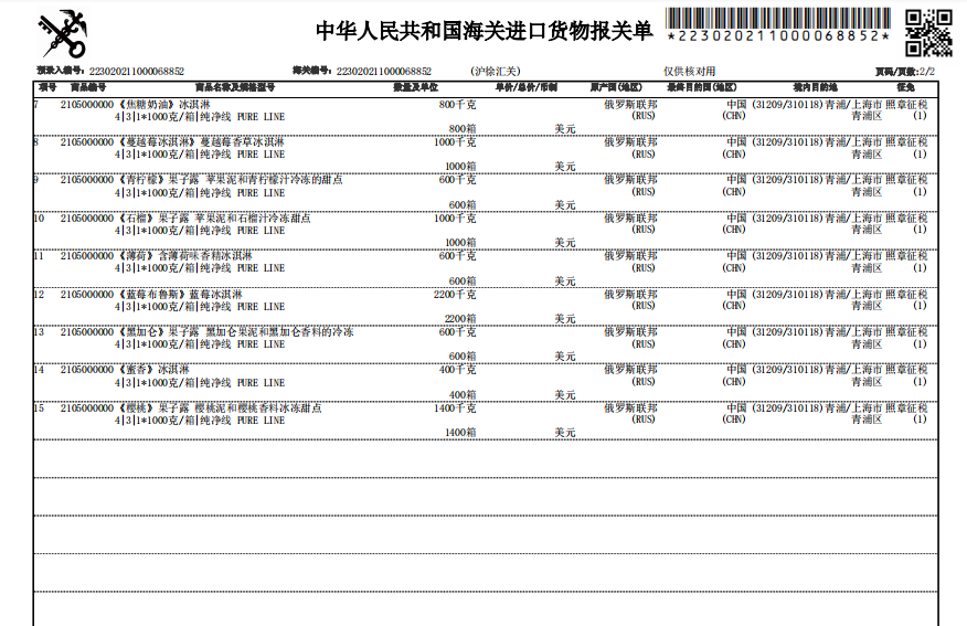 俄罗斯冰淇淋白熊萨沙奶淇淋2L