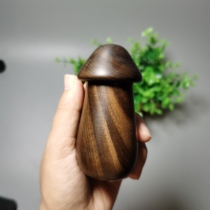 Golden Silk Nanwood Tooth Sign Cylinder Solid Wood Creative Retro Pure Hand Engraving Toothpick Containing Box Table Hem Can Be Customized