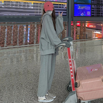 Minus Age Sports Suit Women Spring Autumn Students Loose and Wear Clothing Fashion Nets Red Casual Two Sets Running