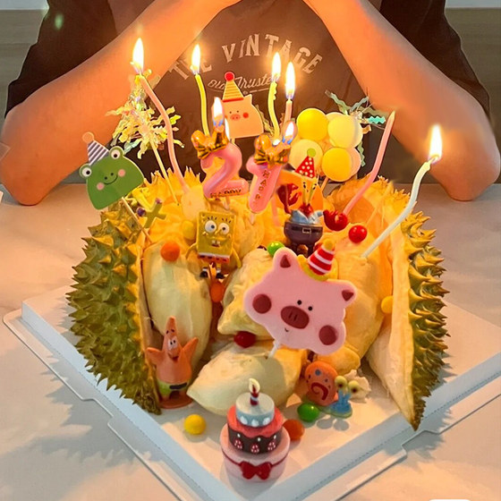 New durian birthday cake decoration ornaments SpongeBob SquarePants Plug-in Durian homemade DIY cake plug-in
New durian birthday cake decoration ornaments SpongeBob SquarePants Plug-in Durian homemade DIY cake plug-in