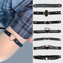 Leg ring punk sexy Laurie calf non-slip leg Ring leg with teenage girl Soft girl Dark Trim Thighs Lap Accessories