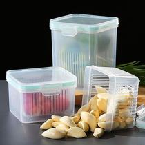 Scallion Ginger Garlic Preservation Box Kitchen Refreshing Box Fridge Special Ginger Garlic Intake Box Sealed Plastic Drain Fruit Box Suit