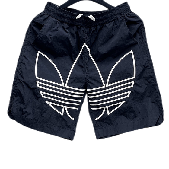 Summer men's capris loose, casual, quick drying ice silk sports shorts, thin, ruffled, handsome, and trendy embroidered beach pants Summer men's capris loose, casual, quick drying ice silk sports shorts, thin, ruffled, handsome, and trendy embroidered beach pants