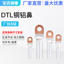 DTL Plant Mark B-grade Copper Aluminum Nose Round Head Transition Joint Cold Pressed Aluminum Wire Wiring Terminal Ear Thickness connection Cable