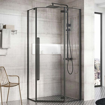 Diamond type flat door open door shower room partition tempered glass extremely narrow frame light and luxurious toilet dry and wet separation bathroom