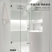 One-type shower room without frame steel glass door bathroom toilet dry and wet separation No frame open door extremely brief