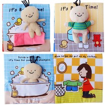 New Baby Toilet Bathing Cloth Books with Ring Paper Can't Rip Wash Early Teach Wisdom Enlightenment