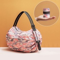 Foldable Shopping Bag Handheld Portable Day Style Large Capacity Out Fashion Supermarket Environmentally Friendly Beach Bag Vegetable Market Bag
