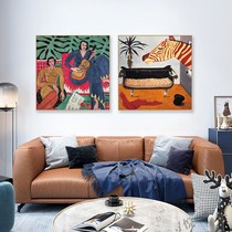 Mattis music wild beasts drawn to the pictuelo folk Nordic Decorative Painting Restaurant Living-room Hanging