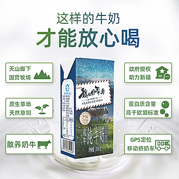 伊牧欣我从伊犁来新疆纯牛奶206g*20盒[5元优惠券]-寻折猪