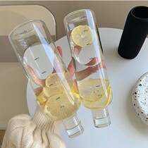 Small Red Book Homempathy Pop-pop Pop-Phaw-Hourglass Timescale for men and women Vehicular Transparent Glass Cup Leakproof Cup a