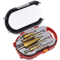 High speed steel 4241 plated titanium ladder drill suit triangular shank drill 6pcs pagoda drill woodworking pull-groove saw drill combination