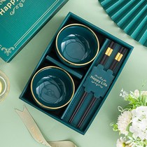Couple bowls a couple cutlery cutlery personality bowls chopsticks light lavish Nordic eating bowls special 2 high face value rice bowls