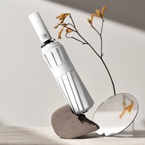 Carbon fiber umbrella 12 bone increased reinforcement fully automatic pure color umbrella male and female universal black glue clear umbrella dual-use