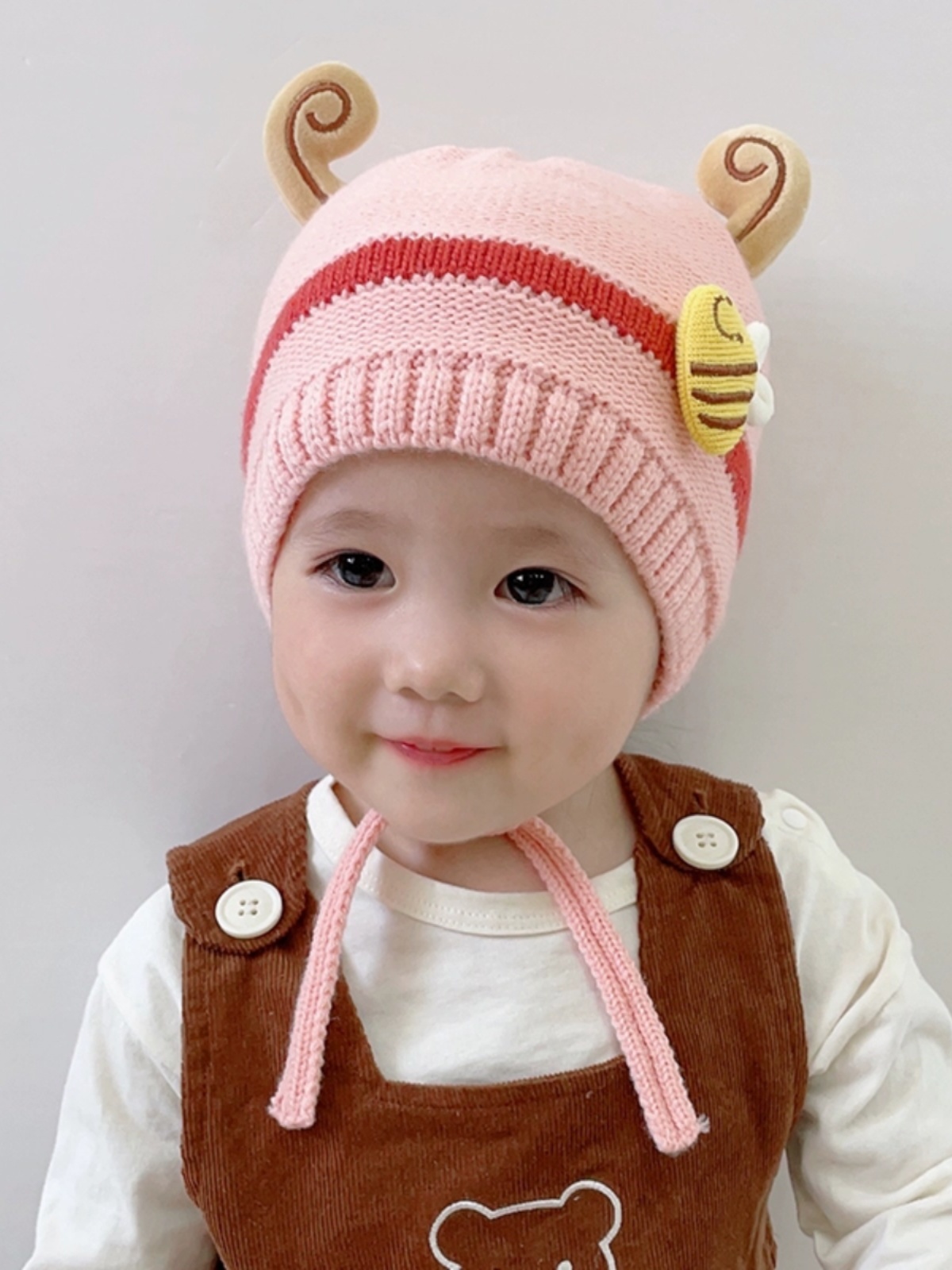 Baby Hat Autumn and Winter Korean Style Baby Boy Cute Earflaps Knitted Hat Girl Children Winter Warm Wool Hat