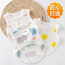 Baby Belly Pocket Summer Thin male and female baby protective belted pocket clothing newborn pure cotton semi-back clothing Belly Protector