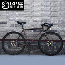 Bend the dead fly bicycle adult male road car brake student female bicycle live car solid tire