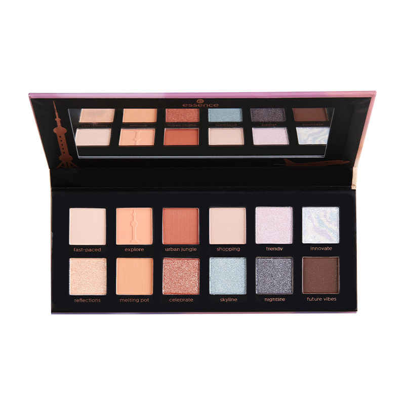 艾森丝12色城市眼影盘哑光大地色便携