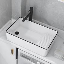 Farnsa Bathroom Plate Plate Plate River Basin Side Washing Ceramic Balcony Left Drop Washing Basin List