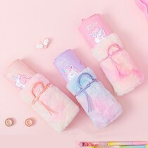 Han Edition Creative Minimalist Pencil Case for men and women Large capacity primary and middle school students pencil bag roll pen with pen bag insert pen bag