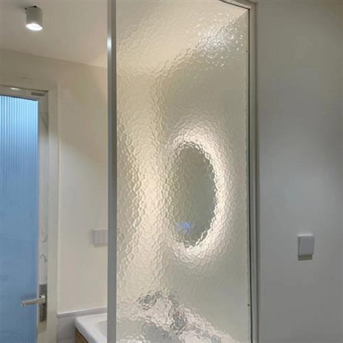 Steel-chemical water corrugated half-wall partition screen custom living room entry into the family washroom Handwashing pool Art Glass-Taobao