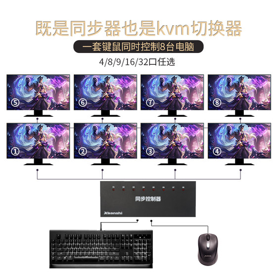 USB Synchronizer Controller 2/4/8/9 포트 DNF 벽돌 및 멀티 오프 KVM 스위치 휴대 전화 키보드 및 마우스 컨트롤러 게임 워크래프트 다중 오프 컴퓨터 16 포트 크로스 화면 크로스 스크린 스크립트 꿈 USB Synchronizer Controller 2/4/8/9 포트 DNF 벽돌 및 멀티 오프 KVM 스위치 휴대 전화 키보드 및 마우스 컨트롤러 게임 워크래프트 다중 오프 컴퓨터 16 포트 크로스 화면 크로스 스크린 스크립트 꿈